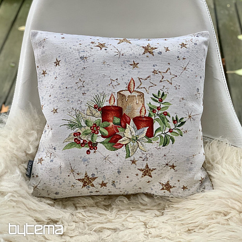 Christmas Tapestry Cover CANDLES ON THE STARS