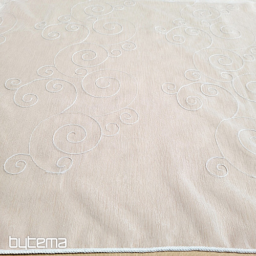 Finished curtain EMBROIDERED ORNAMENTS white