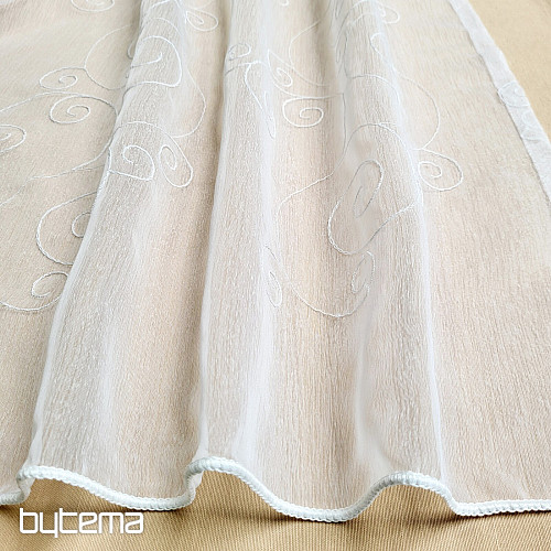 Finished curtain EMBROIDERED ORNAMENTS white