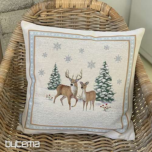 Christmas tapestry cover ANIMALS AT THE TREE