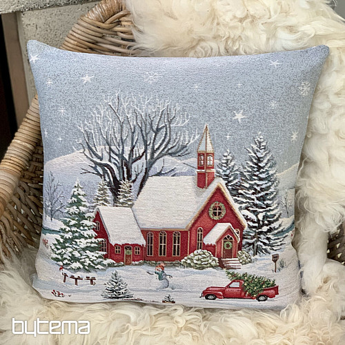 Christmas tapestry covering RED CHURCH