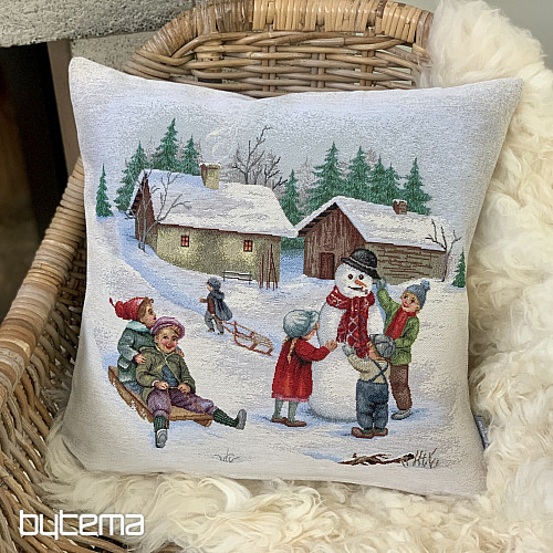 Christmas tapestry cover WINTER AFTERNOON
