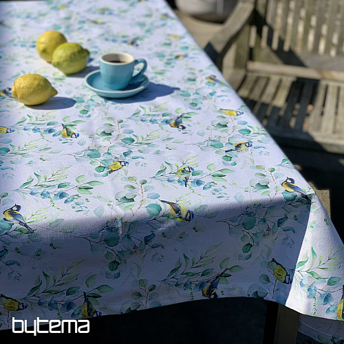 Tablecloth and scarf BIRDS ON A Twig