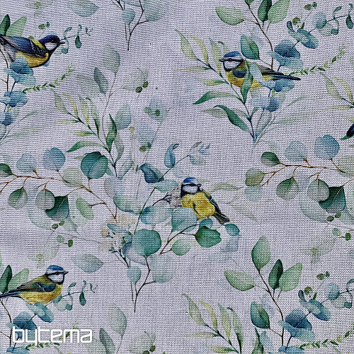 Tablecloth and scarf BIRDS ON A Twig