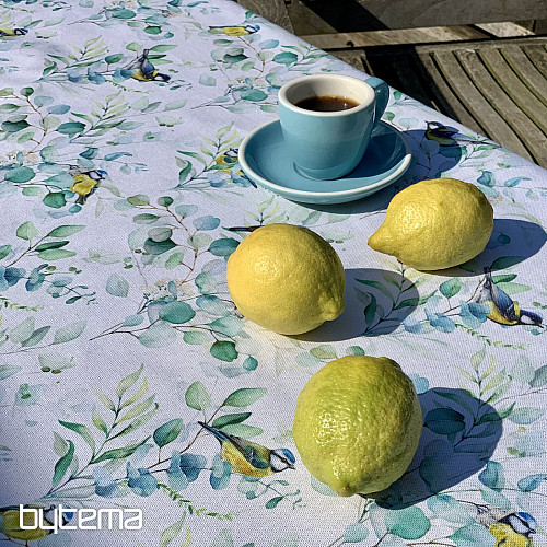 Tablecloth and scarf BIRDS ON A Twig