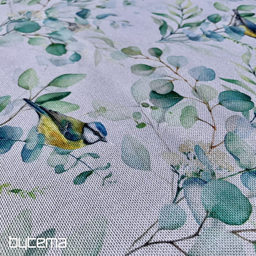Tablecloth and scarf BIRDS ON A Twig