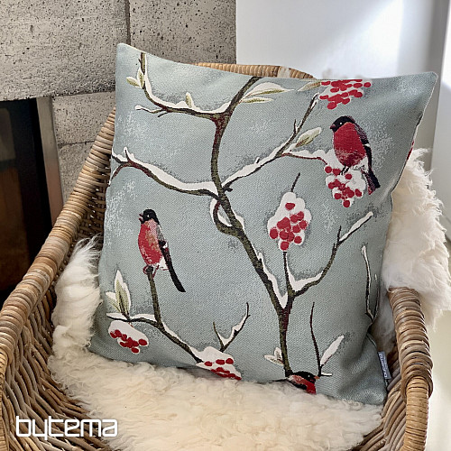 Luxury pillow HÍL grey-blue