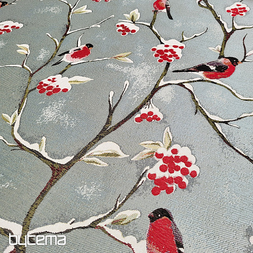 Luxury decorative fabric HÝL grey-blue