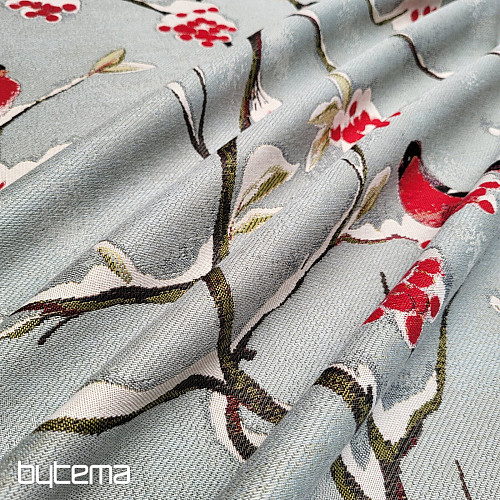 Luxury decorative fabric HÝL grey-blue
