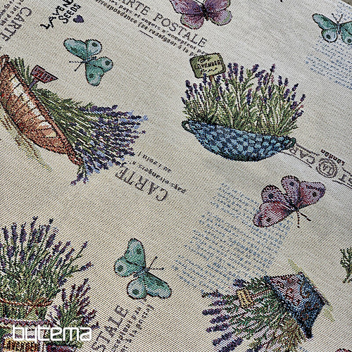 Tapestry tablecloth and shawl LAVANDER GARDEN 2