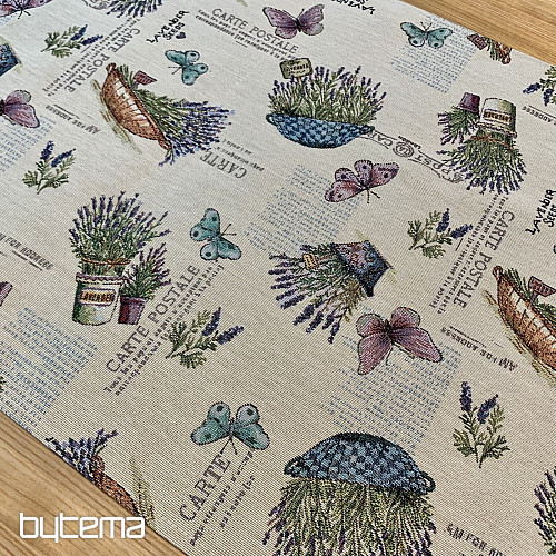 Tapestry tablecloth and shawl LAVANDER GARDEN 2