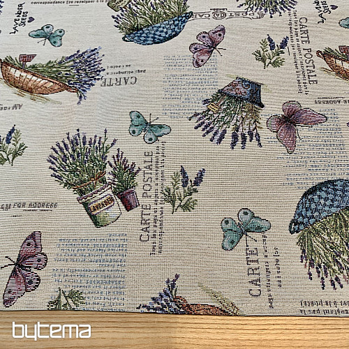 Tapestry tablecloth and shawl LAVANDER GARDEN 2
