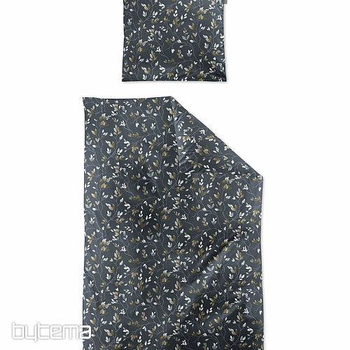 IRISETTE luxury cotton satin WAVE 8565-20 BRANCHES gray
