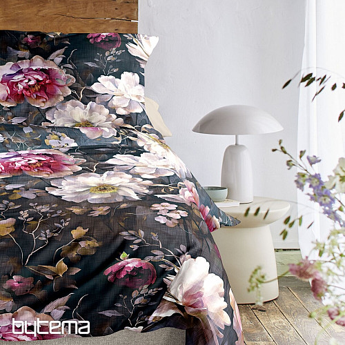 IRISETTE luxury cotton satin WAVE 8574-90 PEONIES