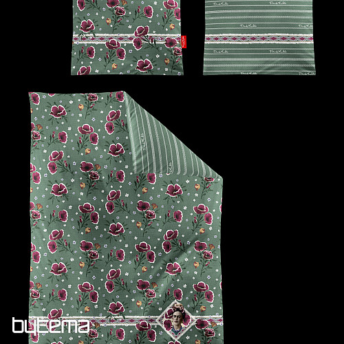 IRISETTE luxurious cotton satin FRIDA KAHLO - POPPIES