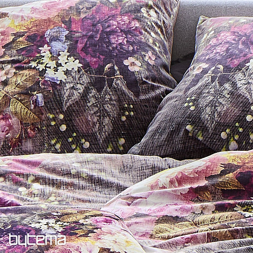 IRISETTE luxury flannel bedding ZOBEL 8551-90 KNIT FLOWERS