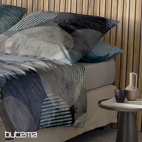 IRISETTE luxury flannel bedding ZOBEL 8553-11 GRAY WHEEL
