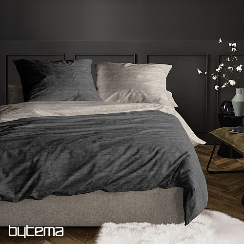 IRISETTE luxury cotton satin WAVE 8557-11 anthracite