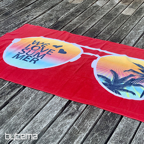 SUNGLASSES beach towel