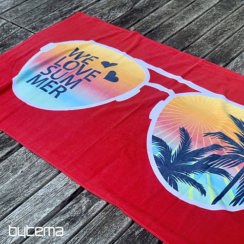SUNGLASSES beach towel