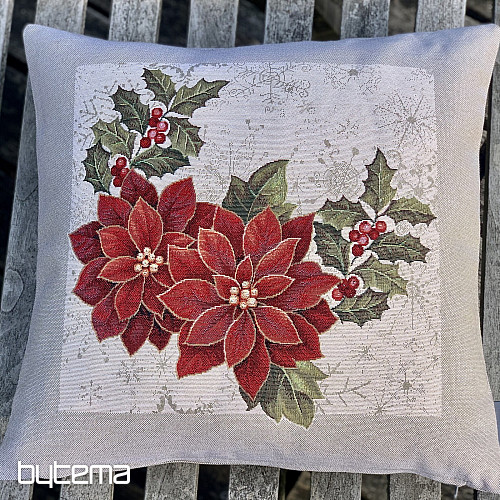 Christmas tapestry cover CHRISTMAS STAR cut-out frame