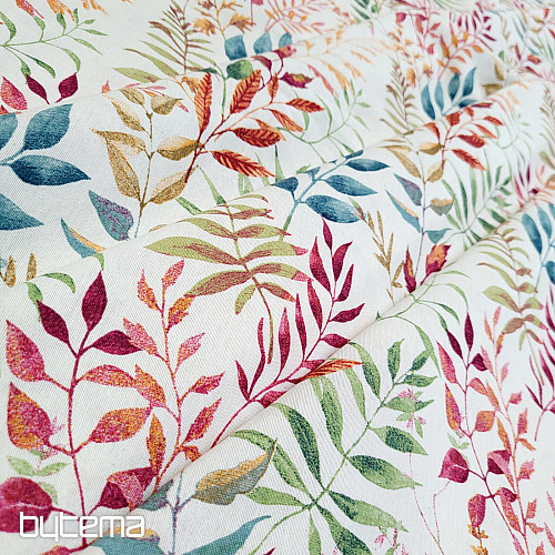 Decorative fabric MARACAIBO colorful leaves