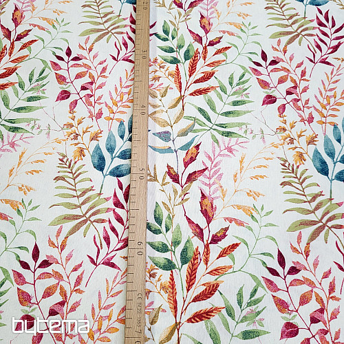 Decorative fabric MARACAIBO colorful leaves