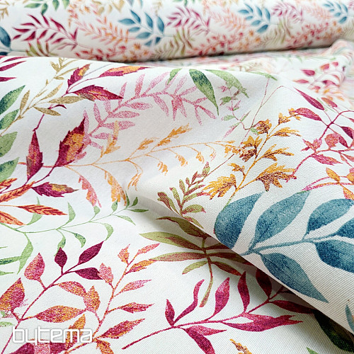 Decorative fabric MARACAIBO colorful leaves