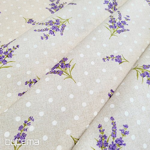 Decorative fabric LAVENDER dots