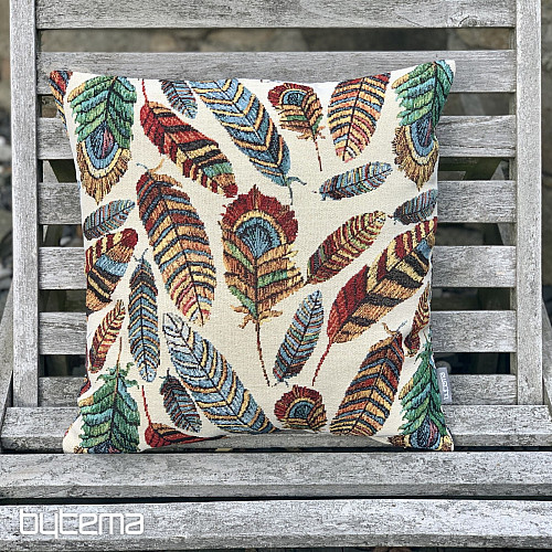 Tapestry cushion cover FEATHER BEIGE