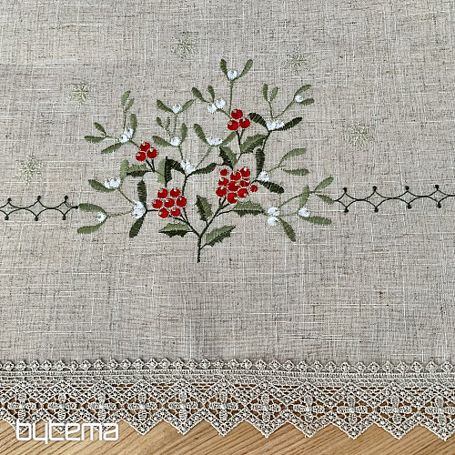 Mistletoe lace tablecloth