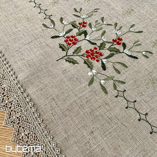 Mistletoe lace tablecloth