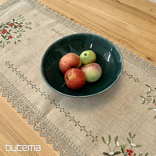Mistletoe lace tablecloth