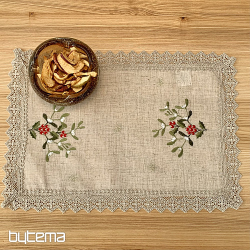 Mistletoe lace tablecloth
