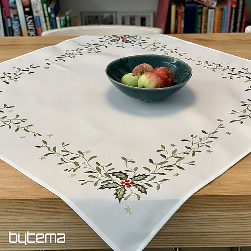 Table cloth TWIGS Mistletoe embroidered