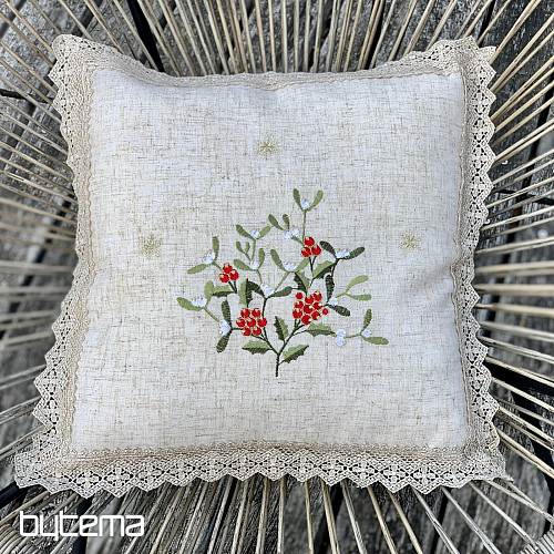 Christmas decoration cover MISTLETOE lace