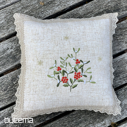 Christmas decoration cover MISTLETOE lace
