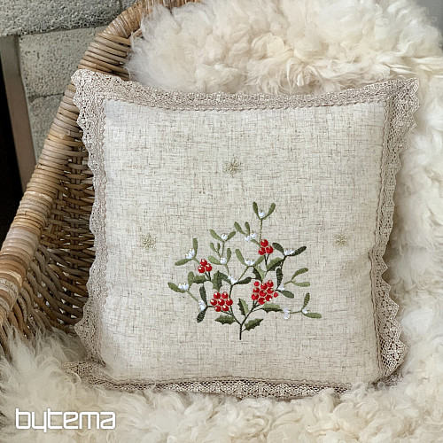 Christmas decoration cover MISTLETOE lace