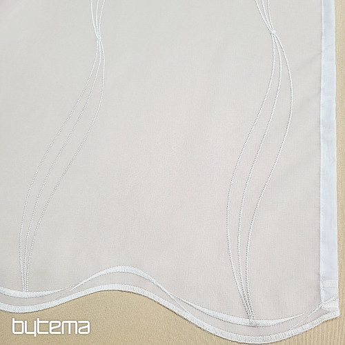 Finished embroidered curtain GERSTER cream
