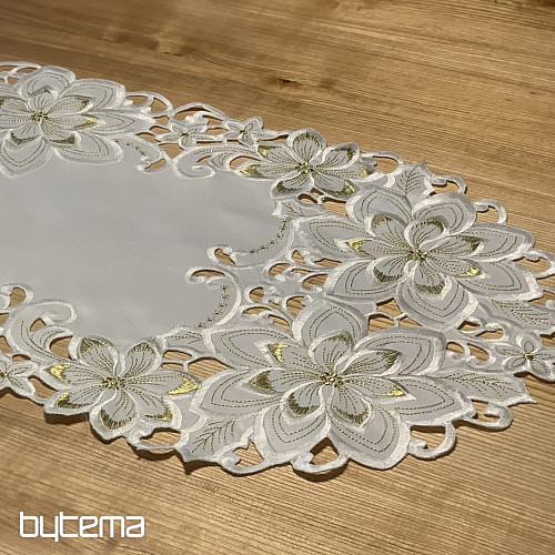 Embroidered Christmas tablecloth GOLD STAR
