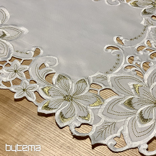 Embroidered Christmas tablecloth GOLD STAR