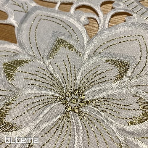 Embroidered Christmas tablecloth GOLD STAR