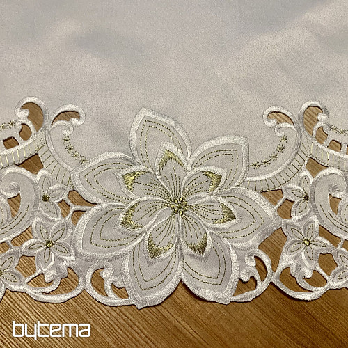 Embroidered Christmas tablecloth GOLD STAR
