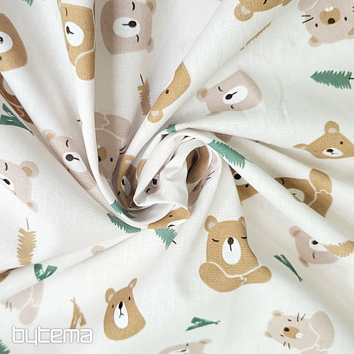 TEDDY AND BEAVER cotton fabric