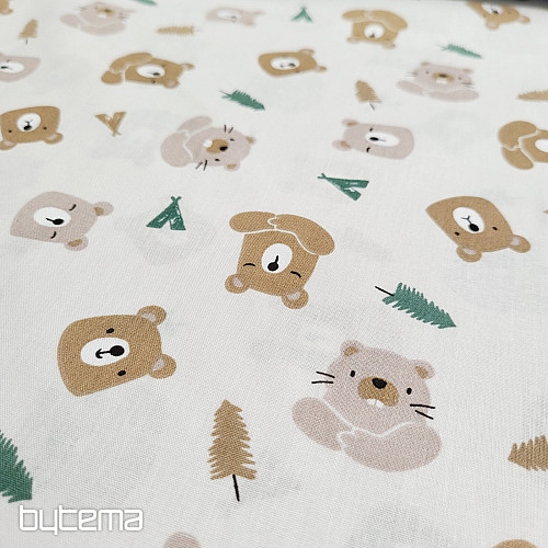 TEDDY AND BEAVER cotton fabric