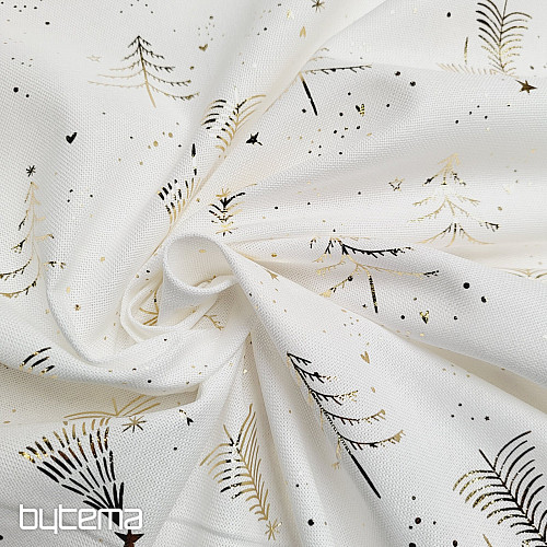 Cotton CANVAS fabric GOLDEN TREES