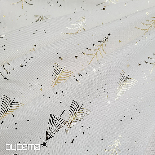 Cotton CANVAS fabric GOLDEN TREES