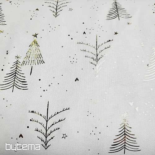 Cotton CANVAS fabric GOLDEN TREES