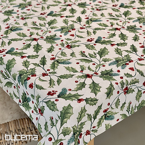 Tapestry tablecloth and scarf CHRISTMAS HOLLY