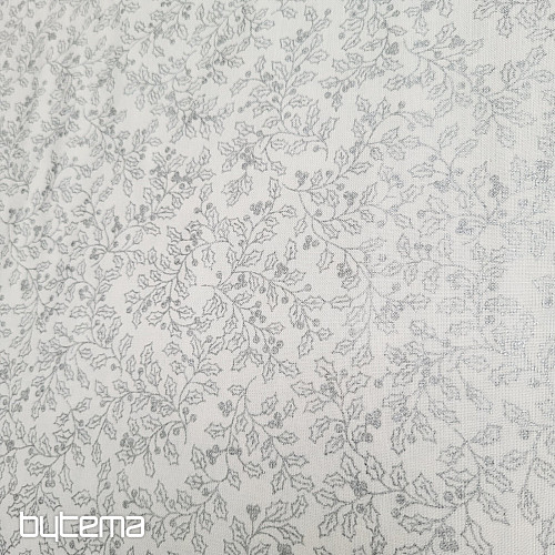 Cotton fabric HOLLY silver
